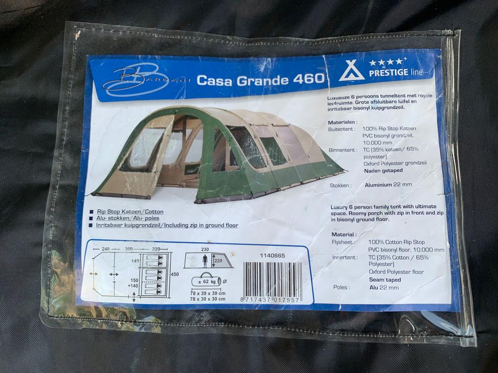Bardani Casa grande 460 tent, Caravans en Kamperen, Tenten, Ophalen, Gebruikt, Tot en met 6