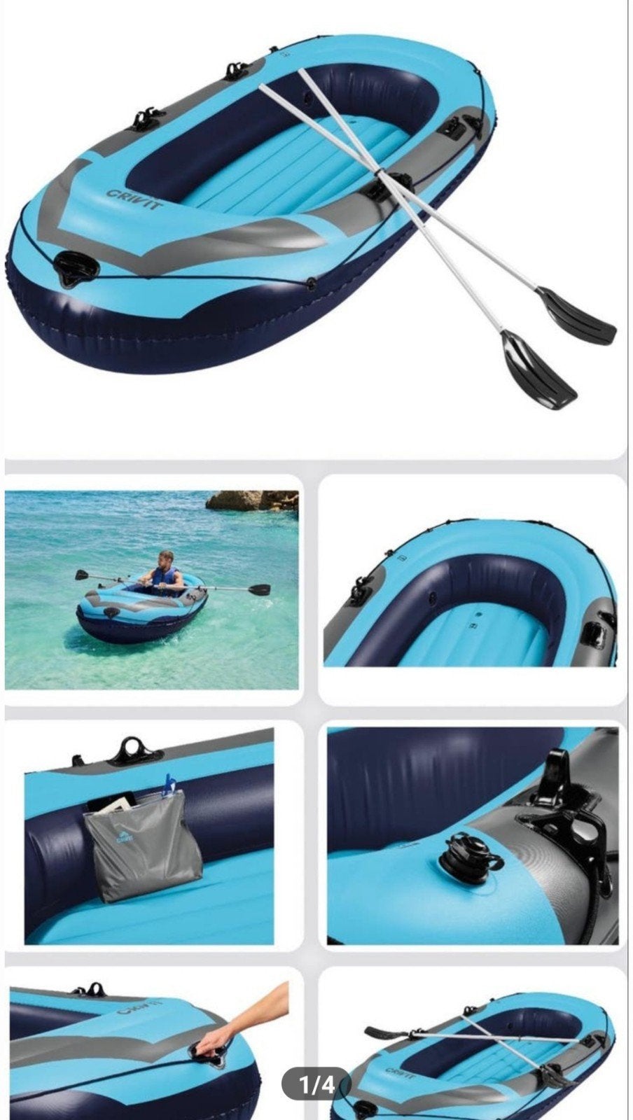 NIEUW in doos Opblaasbare rubberboot 3 personen, Ophalen of Verzenden