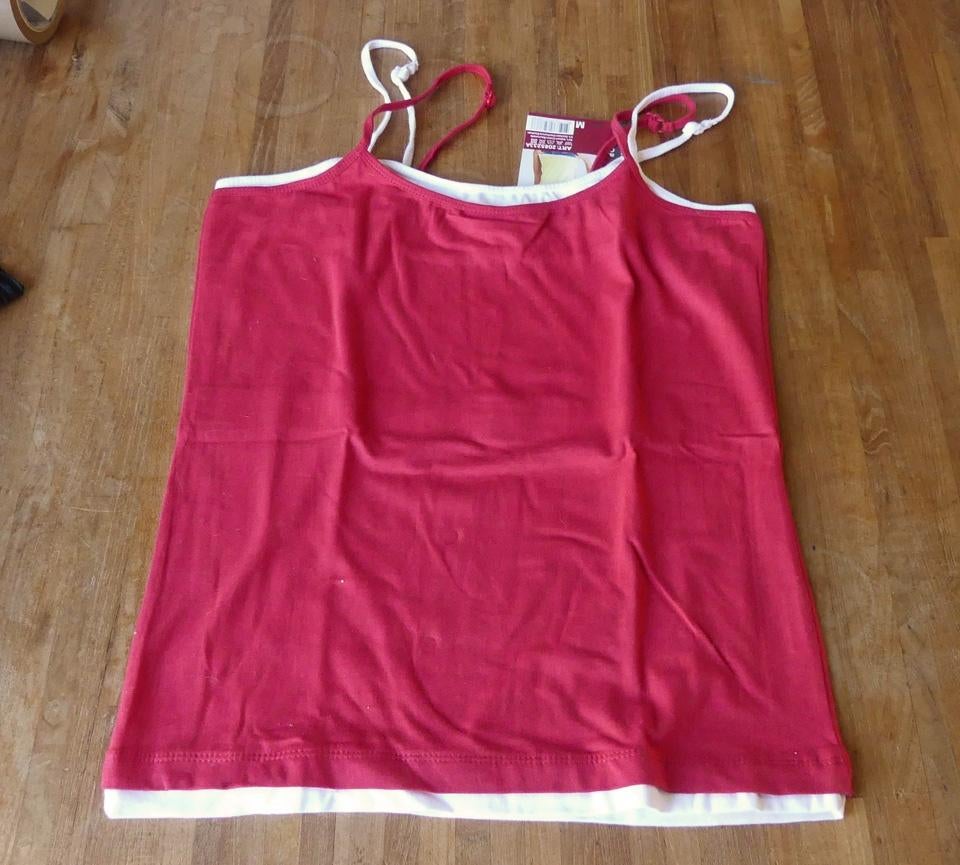 Basic Equipment top rood wit singlet topje maat M NIEUW!, Kleding | Dames, Tops, Nieuw, Maat 38/40 (M), Rood, Zonder mouw, Ophalen of Verzenden