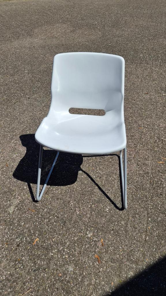 9x IKEA Kuipstoelen Wit - Lichte Gebruikerssporen, Ophalen, Gebruikt, Wit, Modern