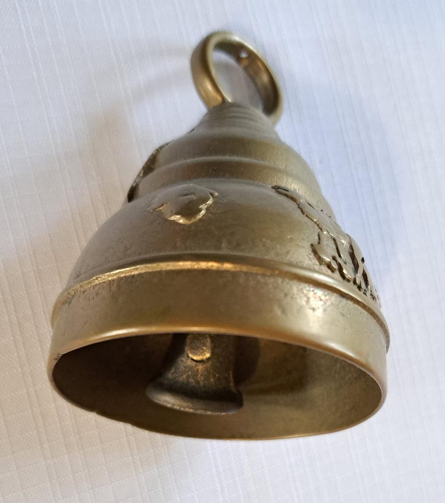 Oude messing bel met hert eland jacht jager tafelbel., Antiek en Kunst, Antiek | Koper en Brons, Verzenden, Koper