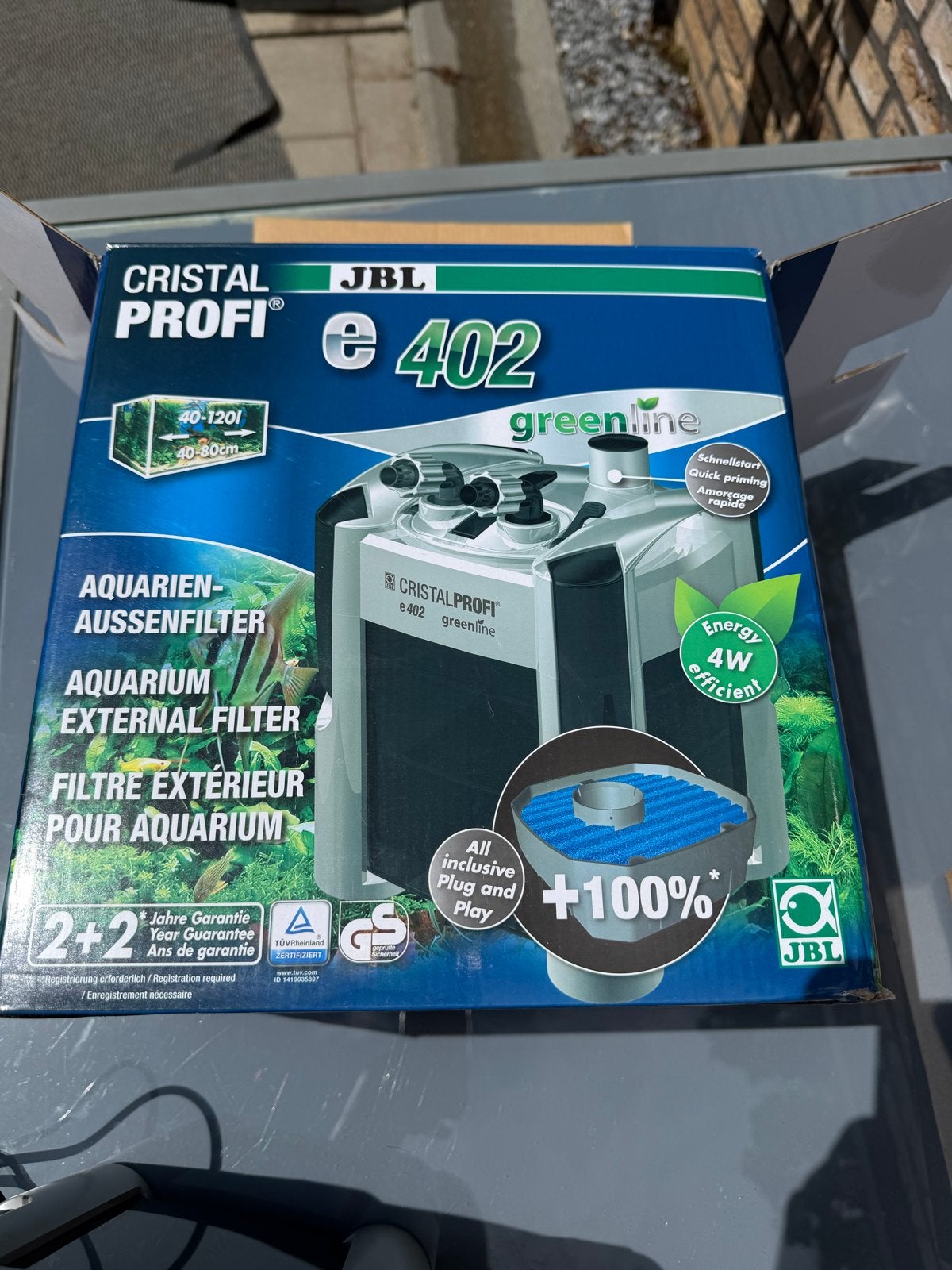 JBL Cristal Profi e402 greenline, Dieren en Toebehoren, Vissen | Aquaria en Toebehoren, Ophalen, JBL, Nieuw, Inclusief toebehoren