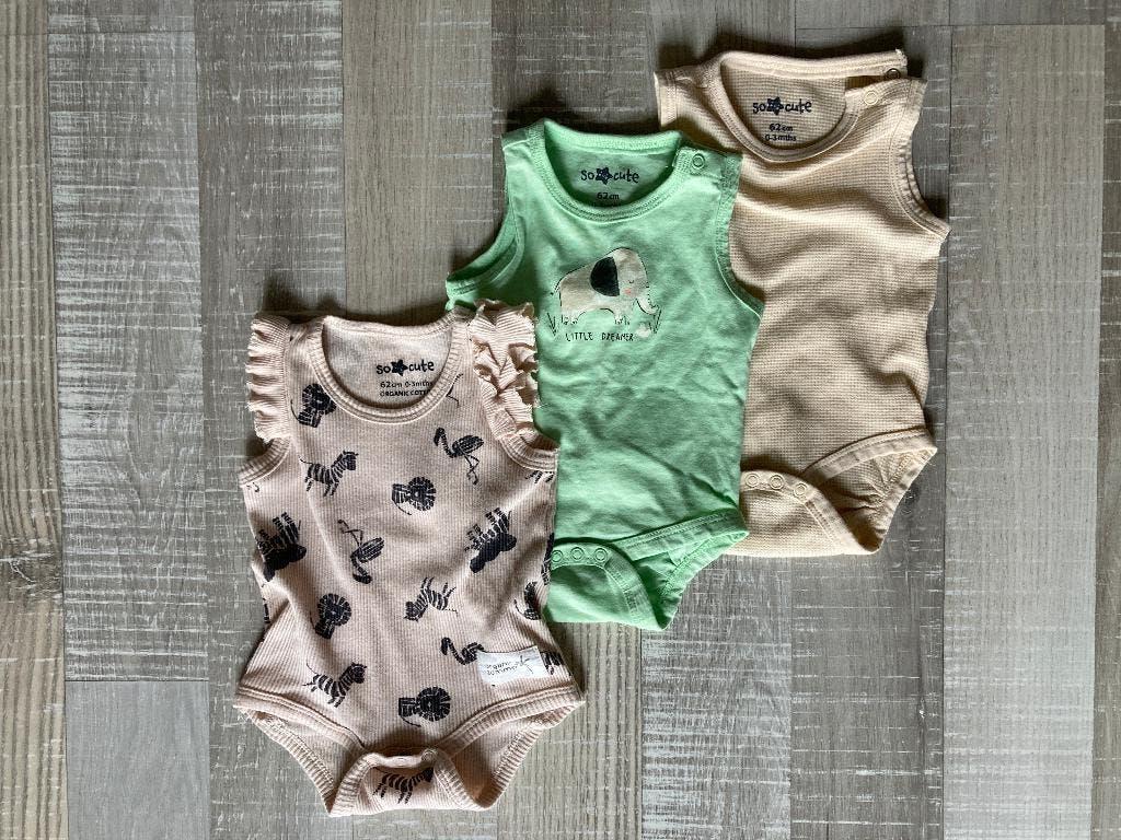 Rompers set (3stuks) Maat 62 Pepco (so cute), Ophalen of Verzenden, Nieuw, Jongetje of Meisje, Nacht- of Onderkleding