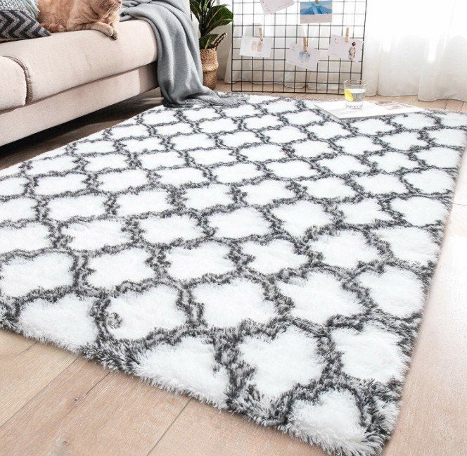 Fluffy hoogpolig tapijt / vloerkleed design wit 160x230 New, 150 tot 200 cm, Ophalen of Verzenden, Nieuw, 200 cm of meer