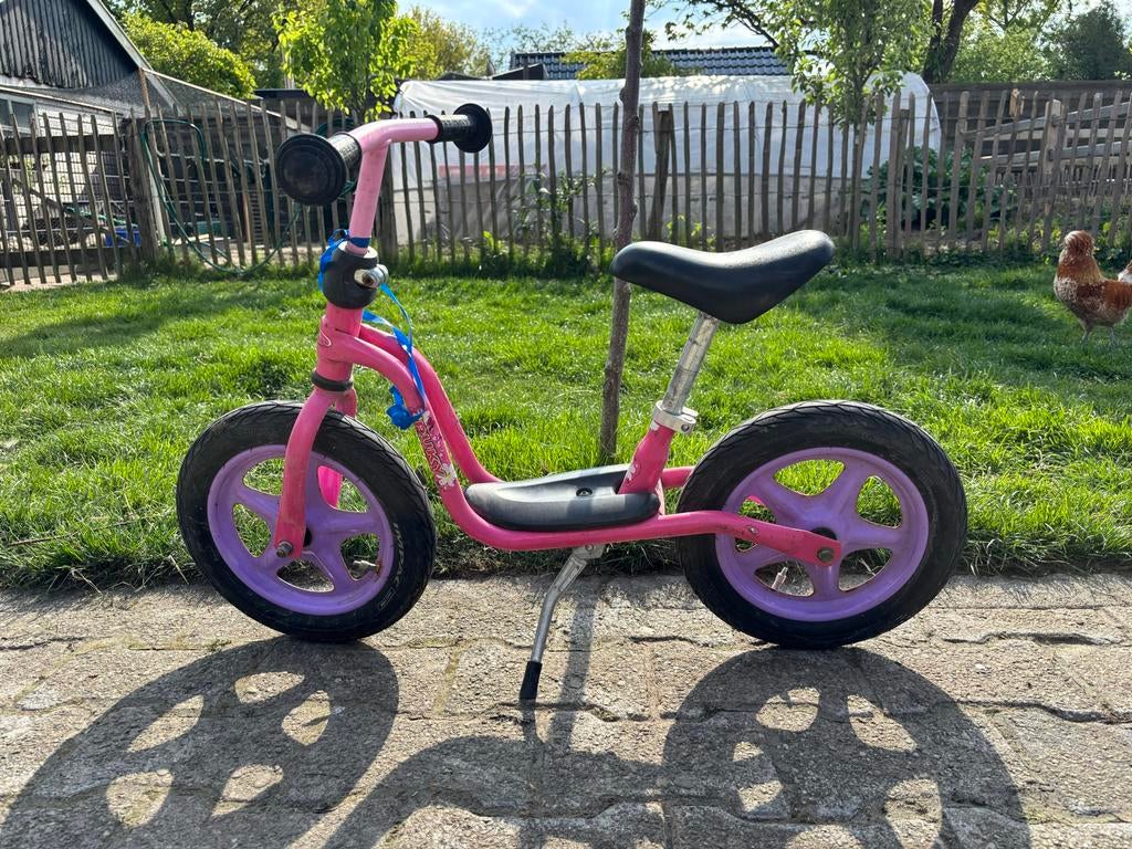 Grote roze loopfiets voor kinderen van 3-4 jaar, Kinderen en Baby's, Speelgoed | Buiten | Voertuigen en Loopfietsen, Ophalen, Gebruikt