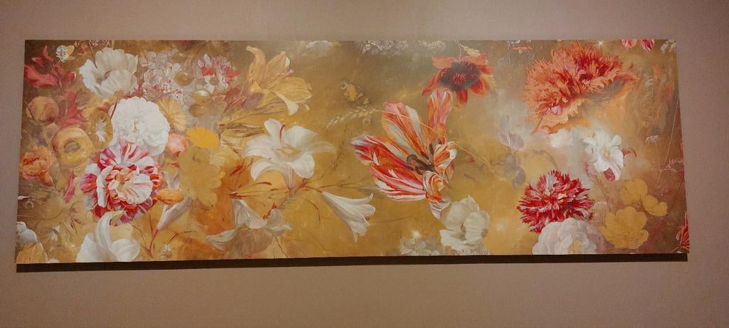 Schilderij met Bloemenprint, Antiek en Kunst, Kunst | Schilderijen | Klassiek, Ophalen