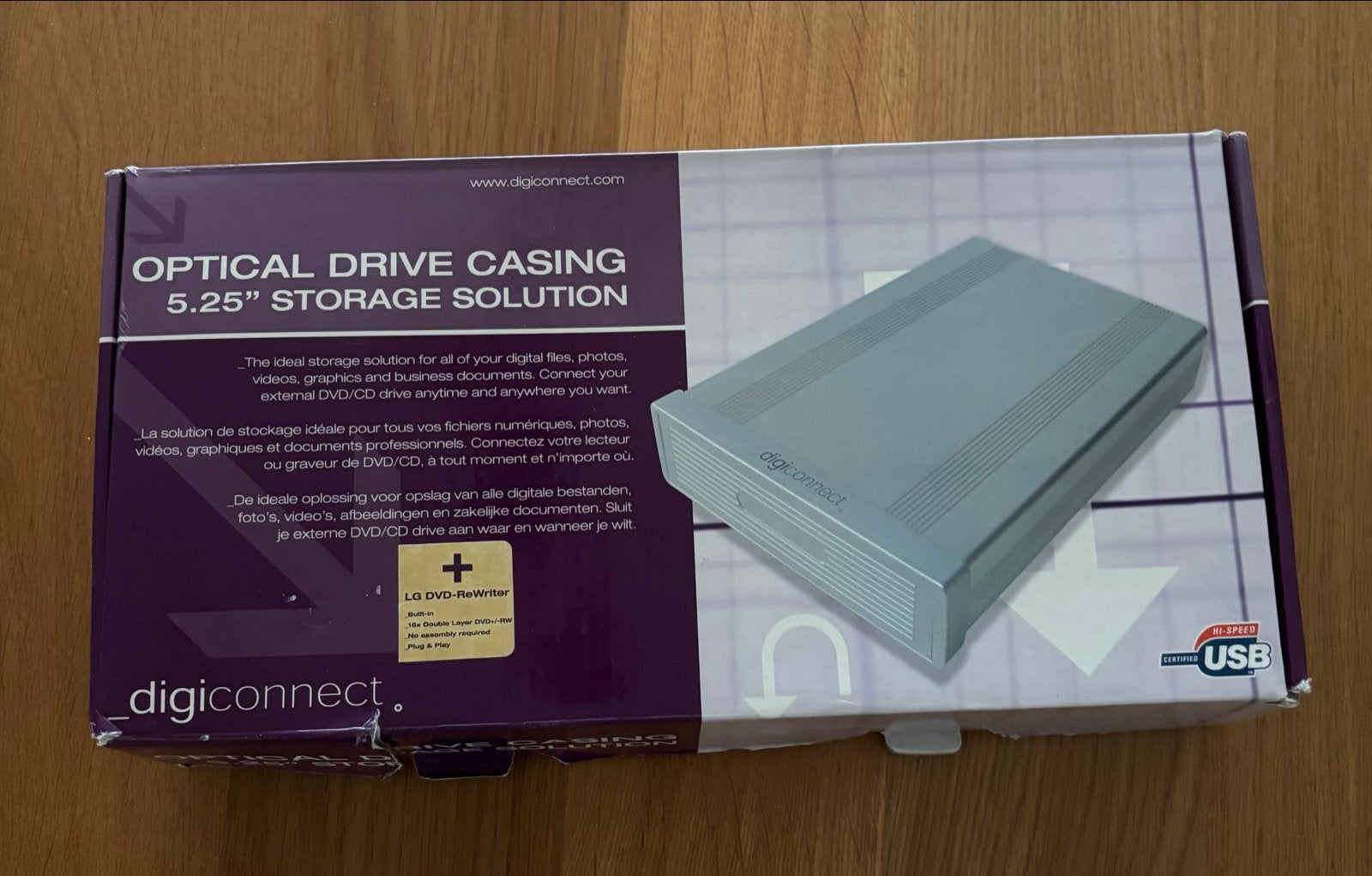Digiconnect Externe DVD-brander/lezer (LG Super Multi), Computers en Software, Optische drives, Gebruikt, Ophalen of Verzenden