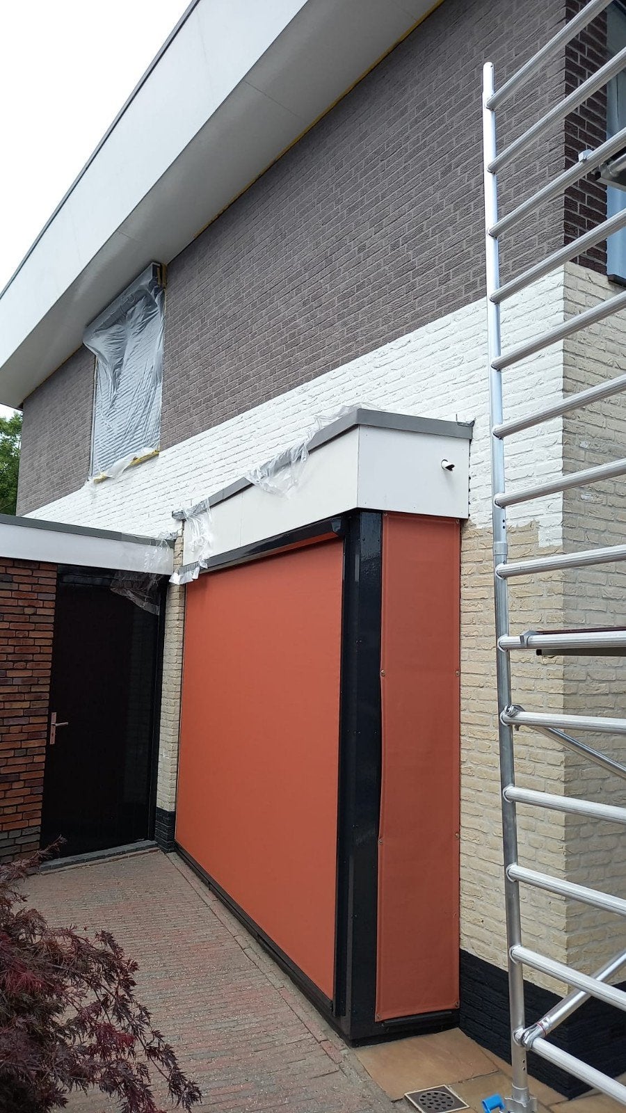 Elektrische zonnewering Terracotta - 343 cm breed, Ophalen, Gebruikt, Overige kleuren, 200 cm of meer