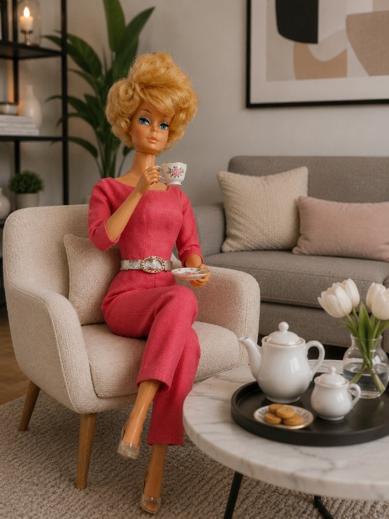 Barbie Invitation to Tea #1632,  vintage, Ophalen of Verzenden, Zo goed als nieuw, Kleertjes
