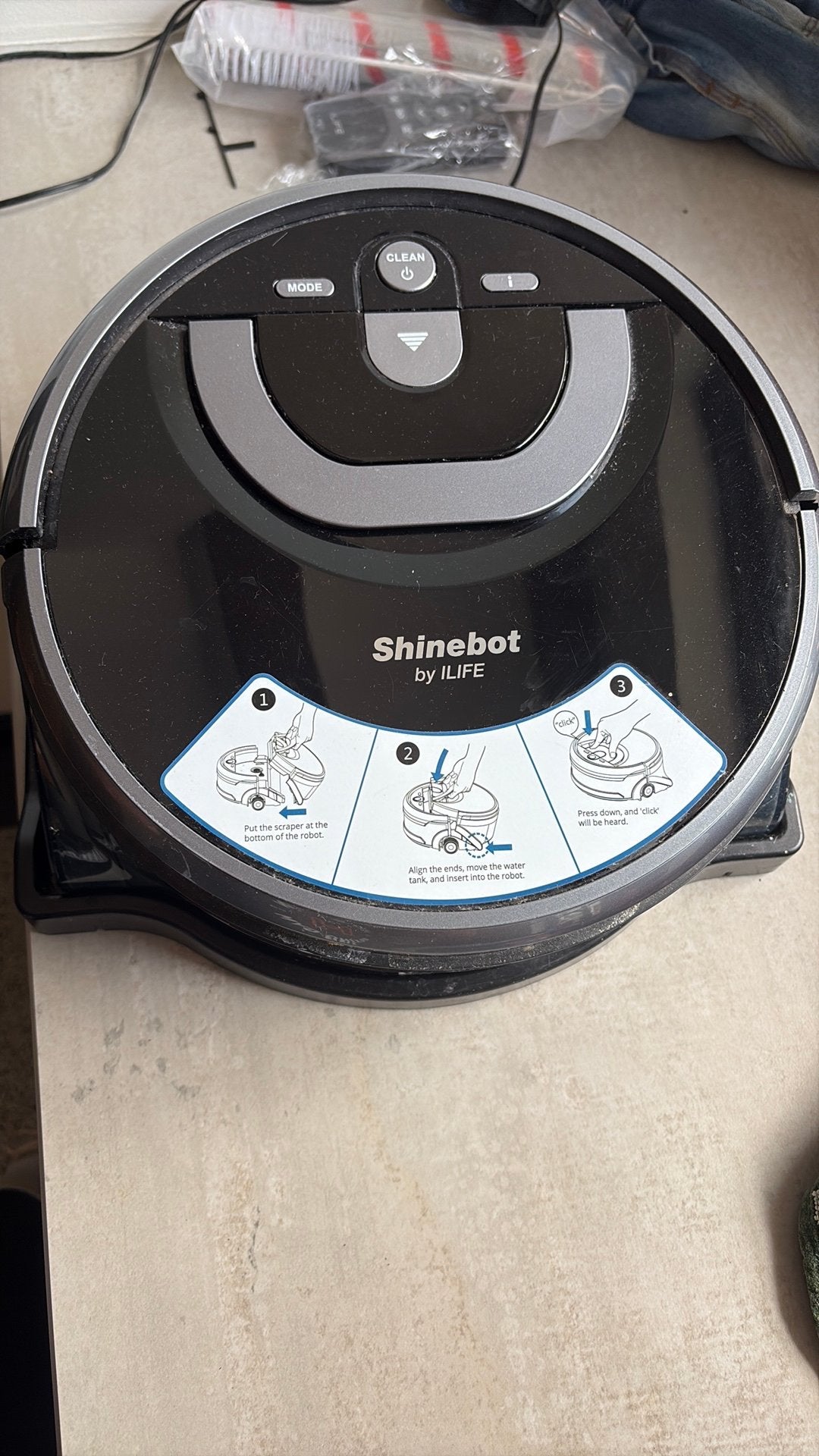 Dweilrobot van shinebot by ilife, Witgoed en Apparatuur, Stofzuigers, Ophalen of Verzenden, Zo goed als nieuw