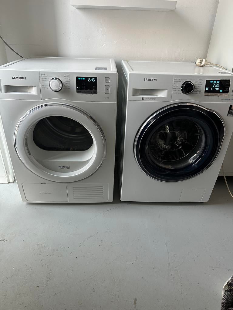 Samsung Wasmachine & warmtepomp droger., Witgoed en Apparatuur, Wasmachines, Ophalen, Zo goed als nieuw, 85 tot 90 cm, 1200 tot 1600 toeren