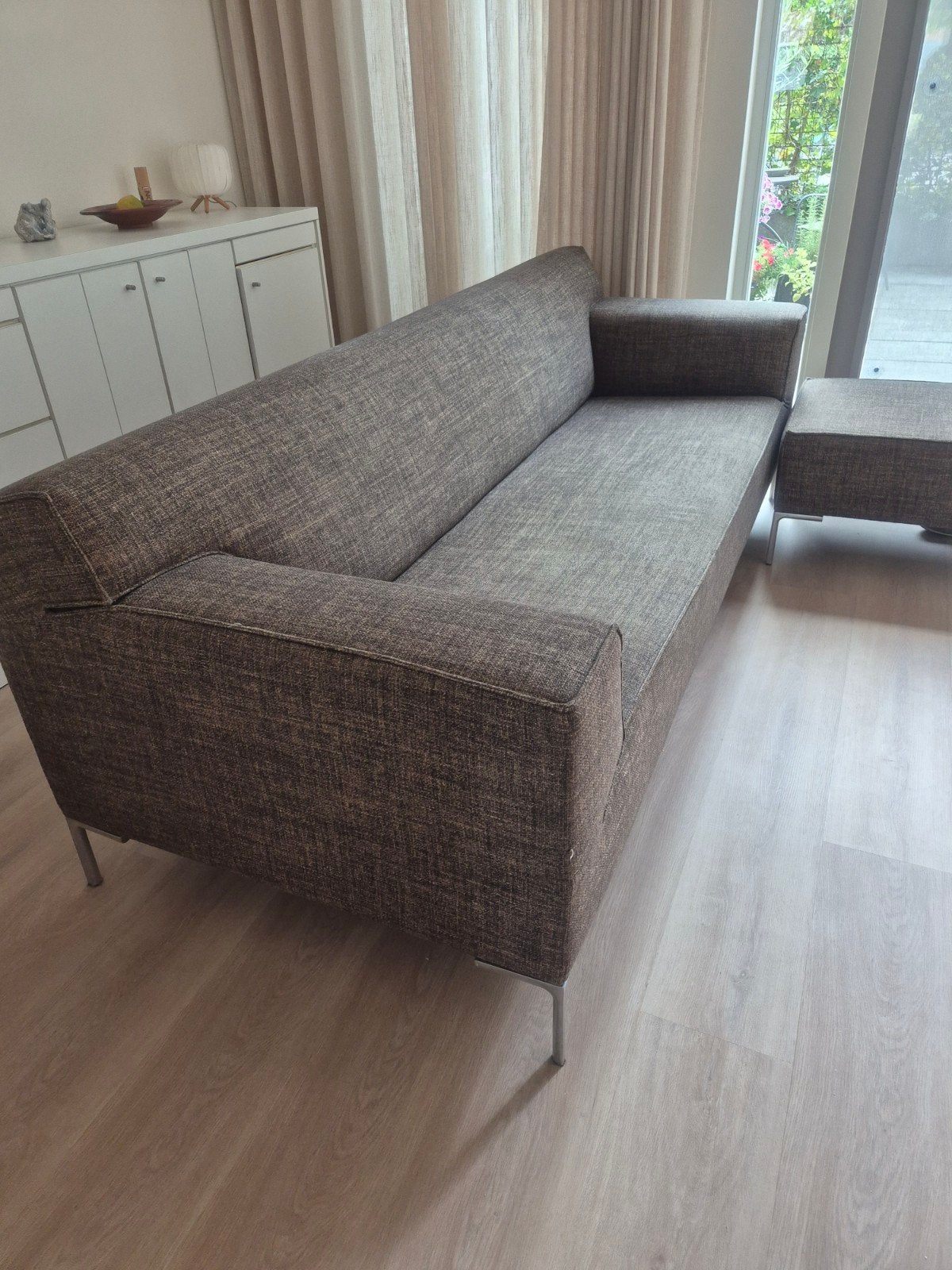 Bloq (3 en 1,5 zits) banken en hocker Design on stock, Ophalen, Gebruikt, Stof