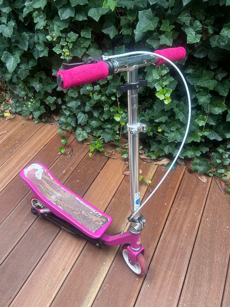 Roze Space Scooter step met handrem, Fietsen en Brommers, Ophalen, Gebruikt, Gewone step