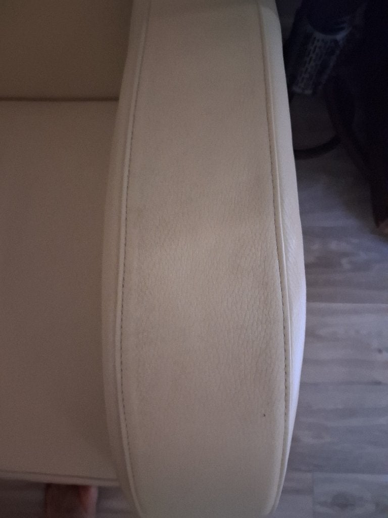2 leren Fauteuils met 2 hockers, Ophalen, Gebruikt, 75 tot 100 cm, Modern