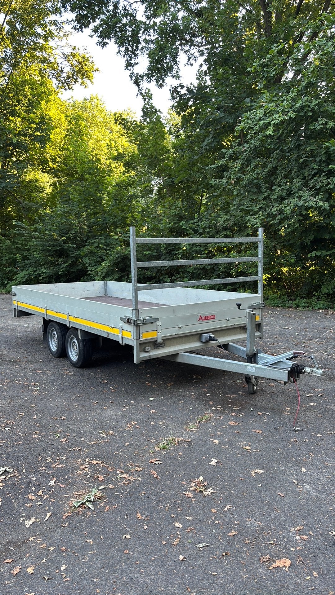 Dubbelasser plateau anssems 4 mtr, Auto diversen, Ophalen, Gebruikt