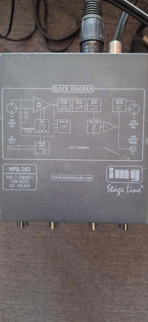IMG Stage Line MPA-202 & MPR-1 Microfoon Voorversterkers, Muziek en Instrumenten, Ophalen, Gebruikt