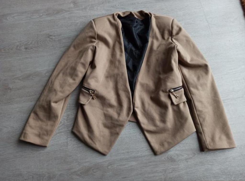 Leuk jasje ritsjes, Maat 38/40 (M), Bruin, Ophalen of Verzenden, Jasje