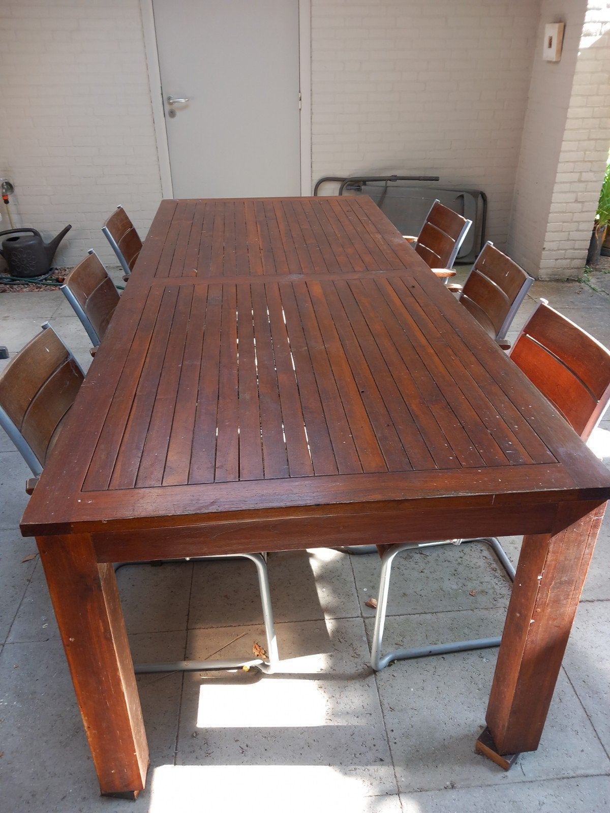 tuinmeubelen, Ophalen, Gebruikt, Hardhout, 6 zitplaatsen