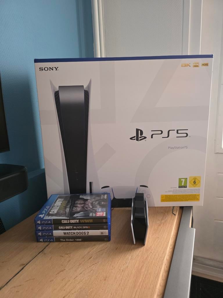 Playstation 5 Disc Edition met games en nieuwe controller, Spelcomputers en Games, Spelcomputers | Sony PlayStation 5, Ophalen of Verzenden