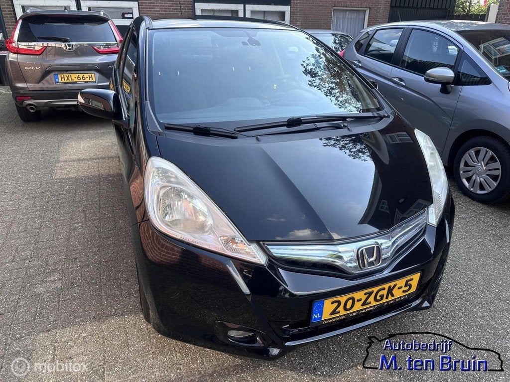 Honda Jazz 1.4 Hybrid Elegance Automaat+ parkeersensoren, Euro 5, Stof, Gebruikt, Zwart