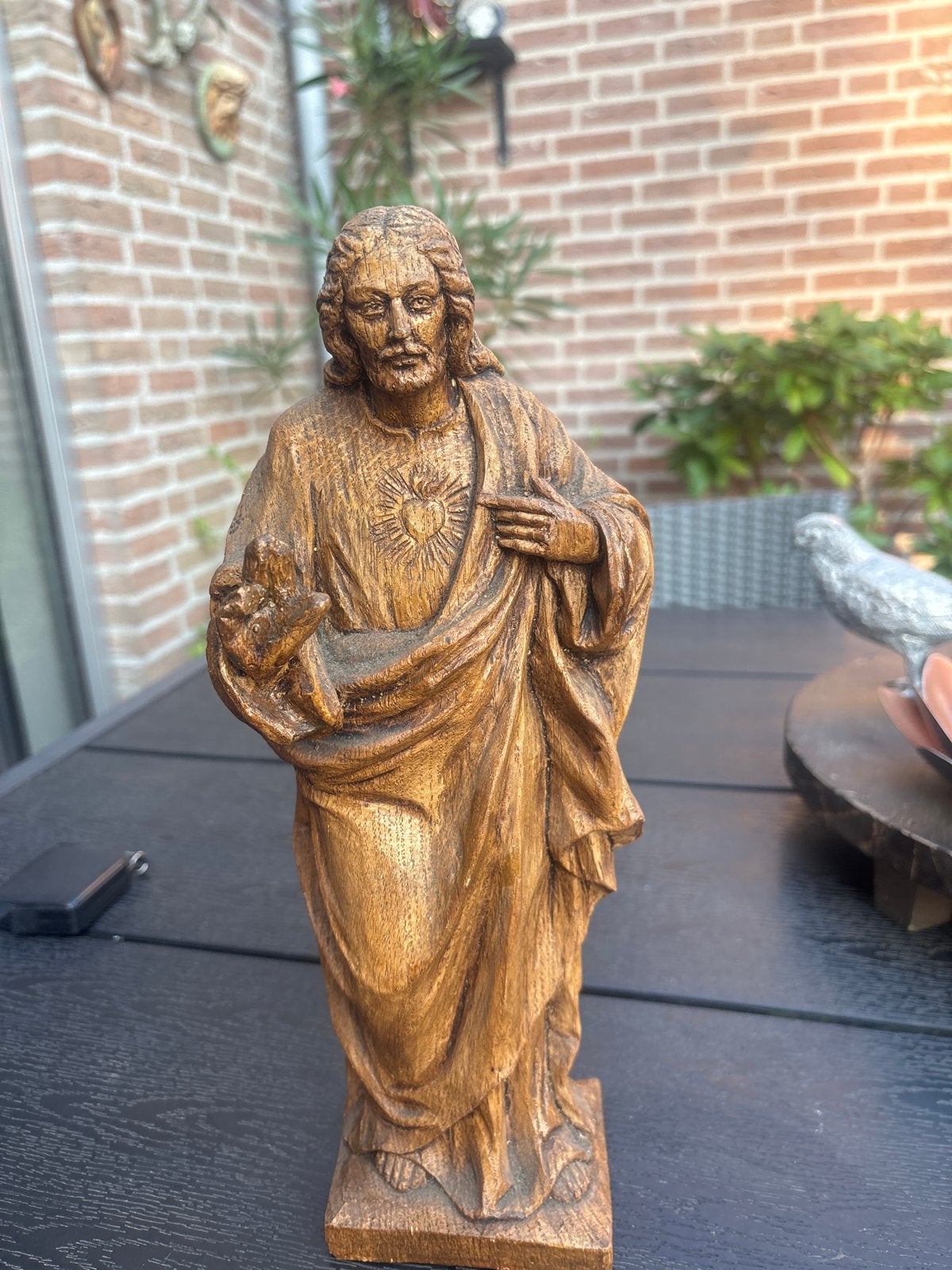 Vintage Gipsen Jezusbeeld - 32cm Hoog, Ophalen