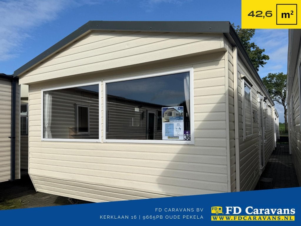 Atlas Moonstone 11.50x3.70 2 Slpk DG CV Incl. Transport, Caravans en Kamperen, Tot en met 4
