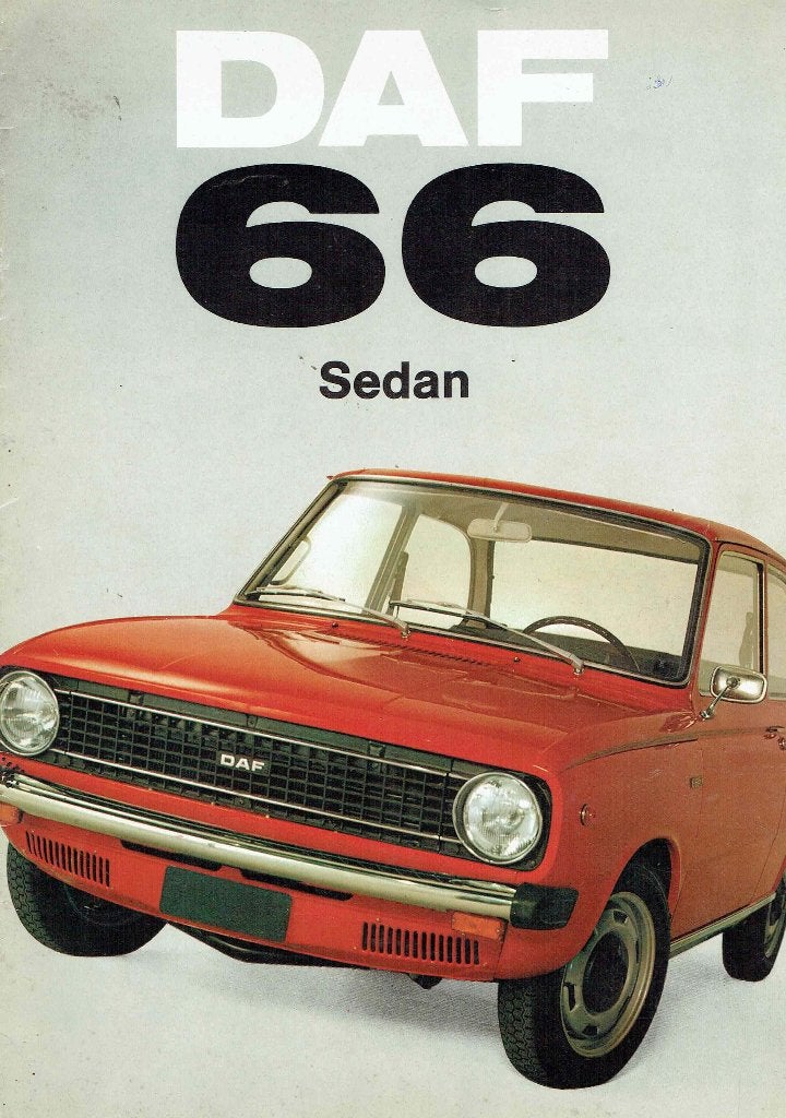 folder brochure Daf 66 sedan, Verzenden, Gelezen, Overige merken