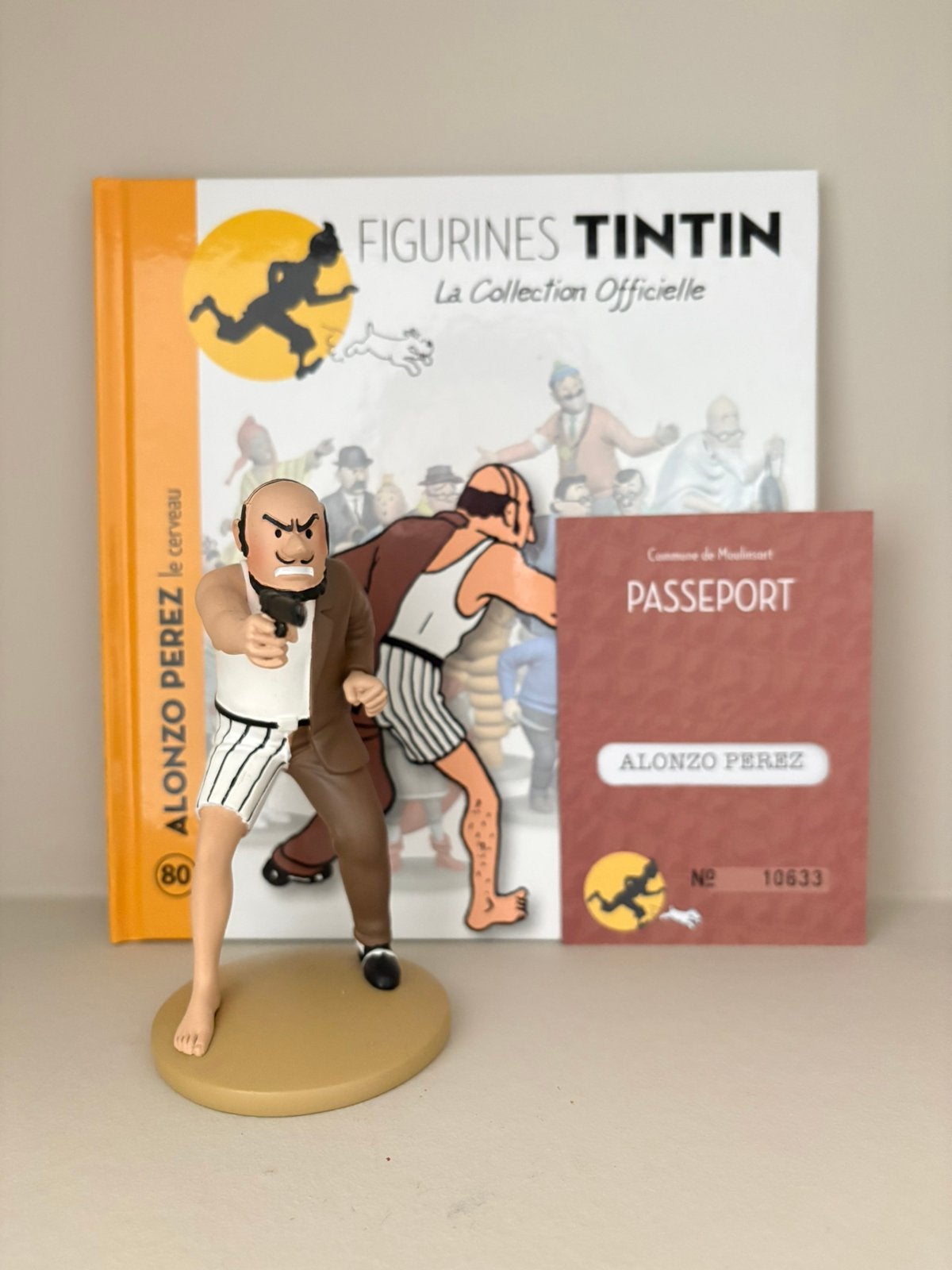 Kuifje/Tintin beeld Alonzo Perez Moulinsart, Ophalen of Verzenden, Kuifje, Zo goed als nieuw, Beeldje of Figuurtje