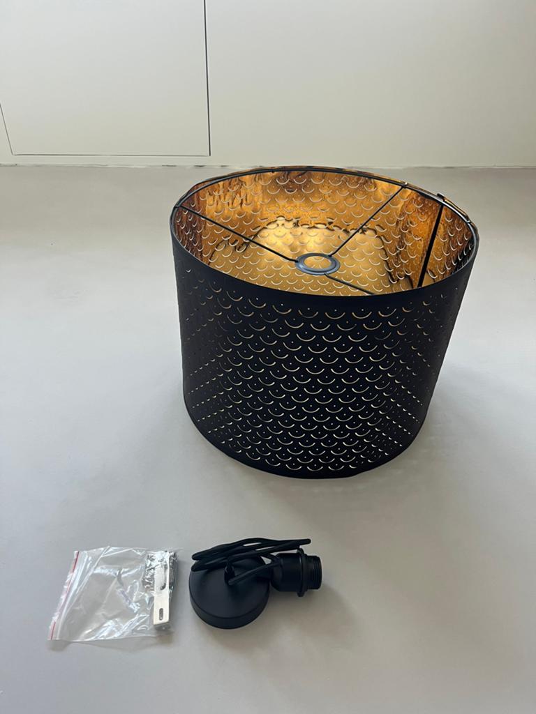 Lampenkap Nymo 44cm zwart Ikea, Ophalen, Zo goed als nieuw, Zwart, Rond