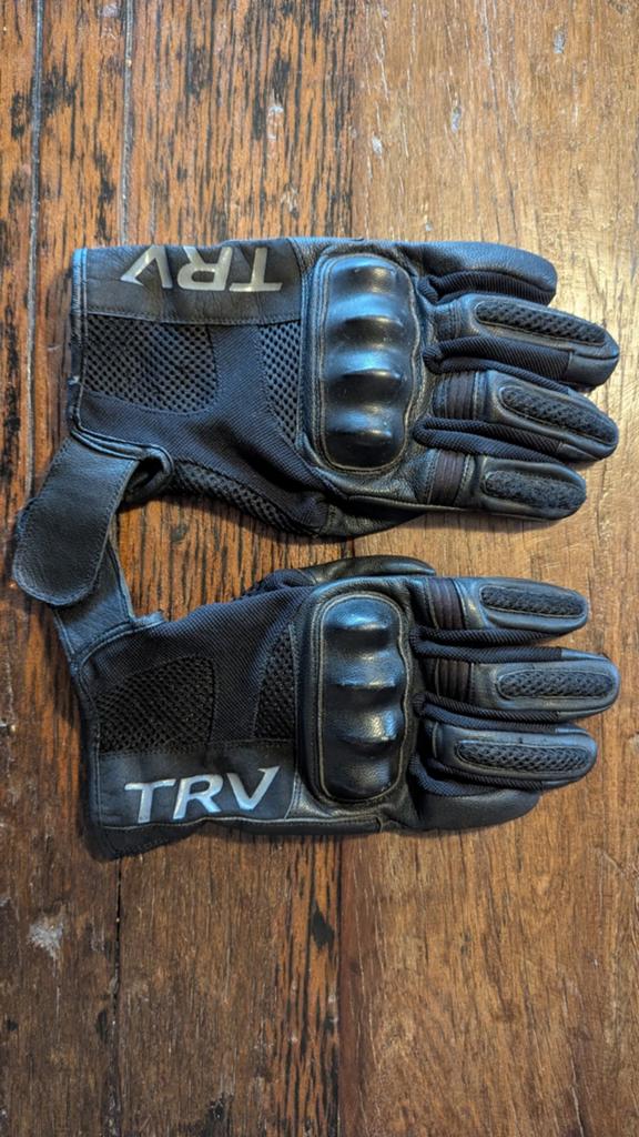 TRV zomer motorhandschoenen XL met knokkelbeschermers, Motoren, Kleding | Motorkleding, Handschoenen, Heren, Tweedehands, Ophalen of Verzenden