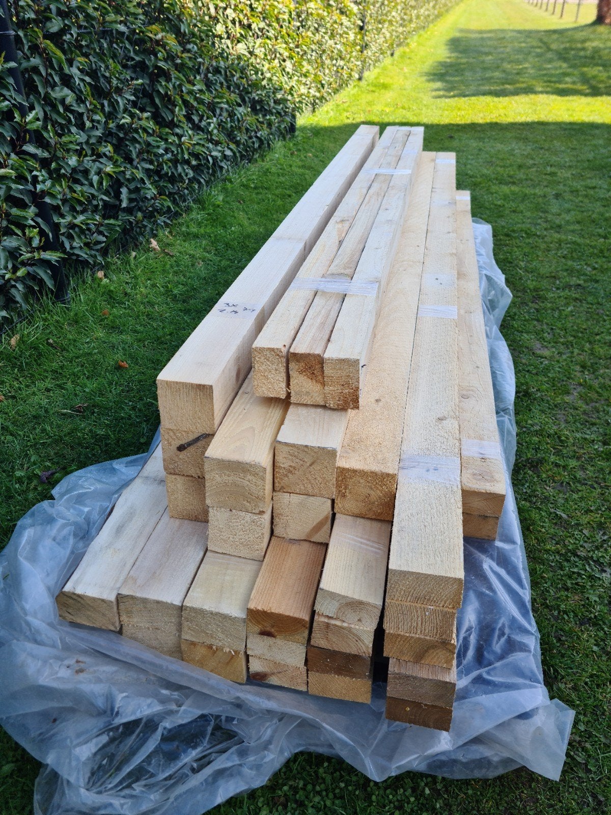 Houten balken/kippenhok/overkapping/afdak, Ophalen, Zo goed als nieuw, 250 cm of meer, Balken