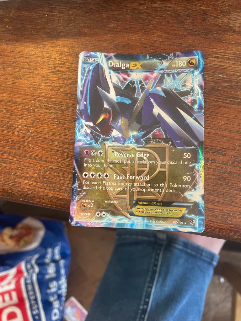 Dialga-EX Pokémon Kaart - Team Plasma (65/101), Ophalen of Verzenden, Gebruikt, Losse kaart, Foil