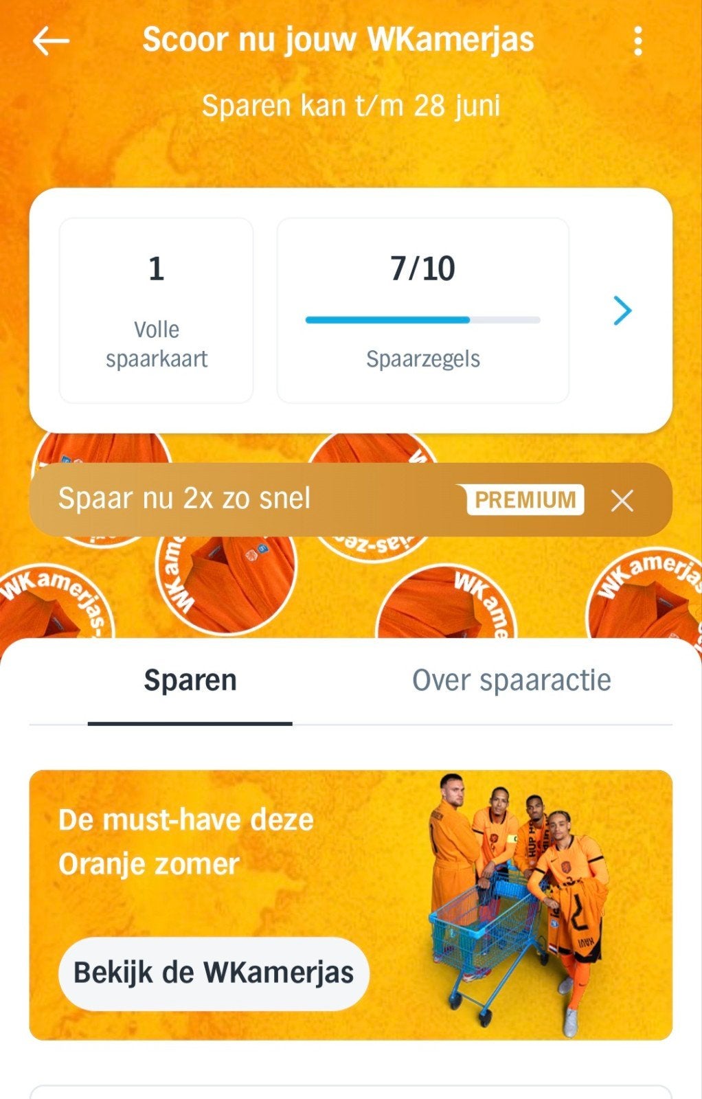 AH WK voetbal badjas actie 1 volle spaarkaart,7 lose zegels, Ophalen