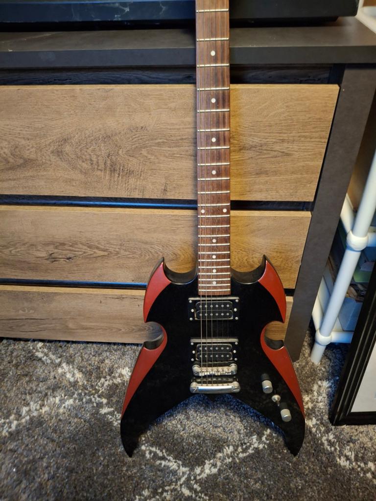 Silvertone paul stanley kiss gitaar, Ophalen of Verzenden, Solid body, Overige merken