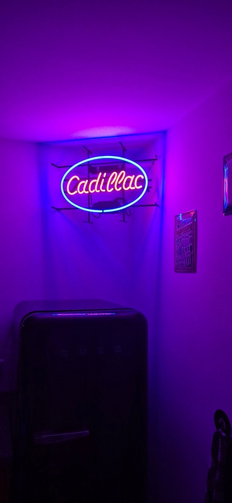 Cadillac Neon Verlichting - Unieke Decoratie, Vintage, Gebruikt, Meerkleurig, Ophalen of Verzenden