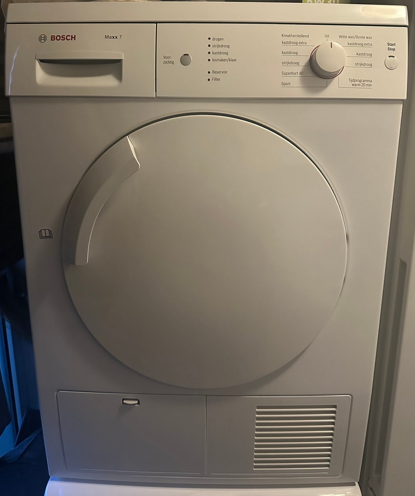 Bosch Maxx 7 condensdroger, Ophalen, Gebruikt, 8 tot 10 kg, 85 tot 90 cm