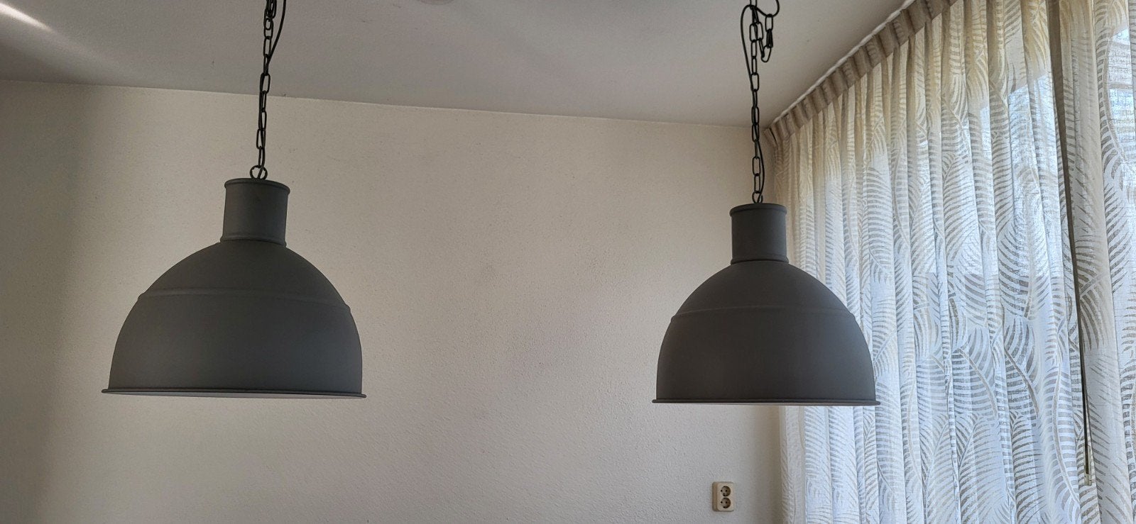 Gratis! 2 hanglampen, Ophalen, Zo goed als nieuw, Metaal