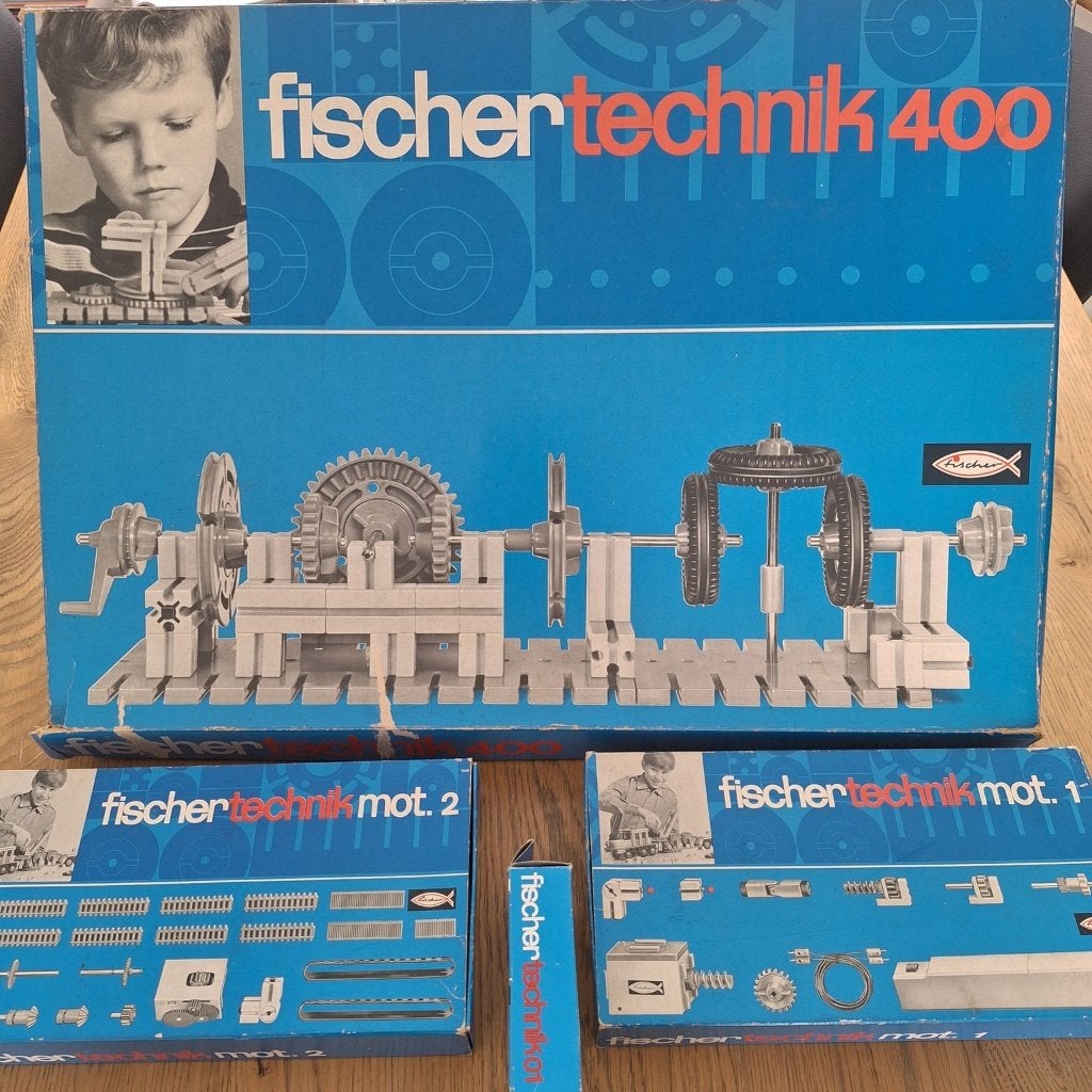 Fischer Technik 400 + Mot.1 en Mot.2, Verzamelen, Ophalen, Gebruikt