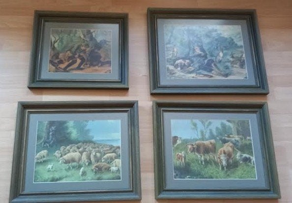 kaders of lijsten met jacht en dieren taferelen, Minder dan 50 cm, Ophalen of Verzenden, Zo goed als nieuw, Schilderij