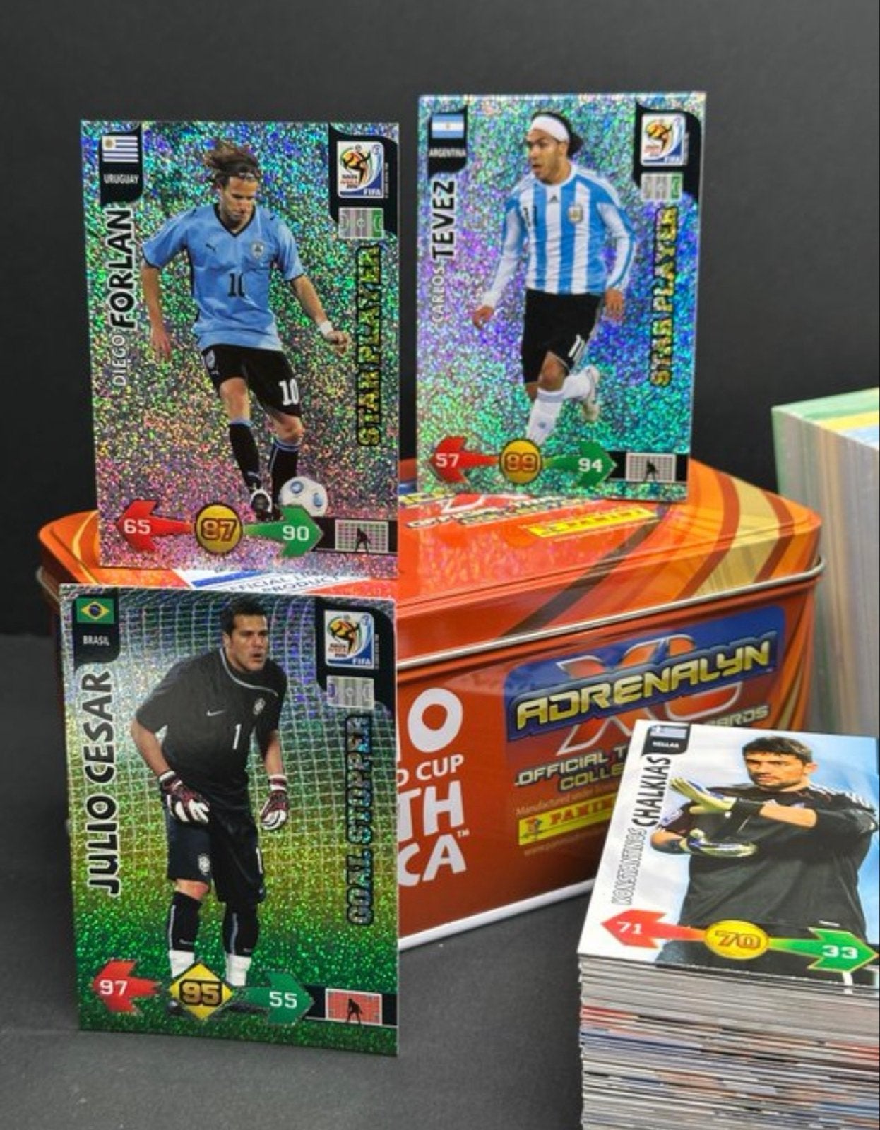 Panini Adrenalyn 2010 WK Voetbal Kaarten - 730 stuks + 2 tin, Ophalen, Gebruikt, Overige sporten, Spelerskaart
