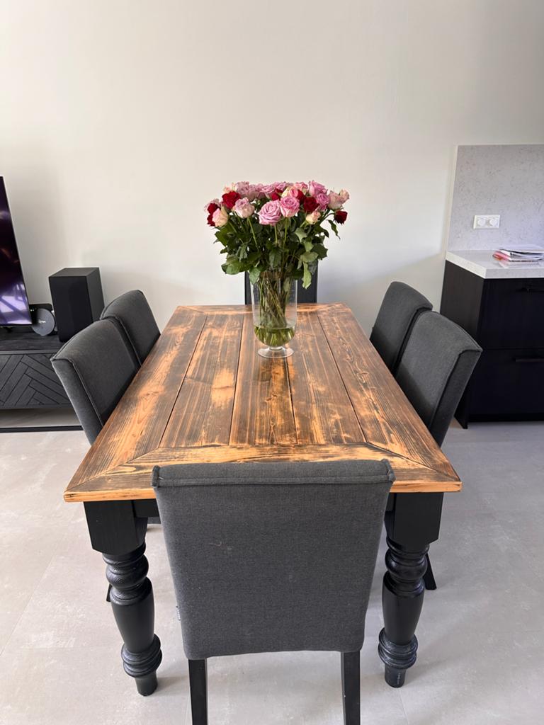 Eettafel, eetkamerstoelen, salontafel, Huis en Inrichting, Complete eetkamers, Ophalen, Zo goed als nieuw, 4 tot 6 stoelen