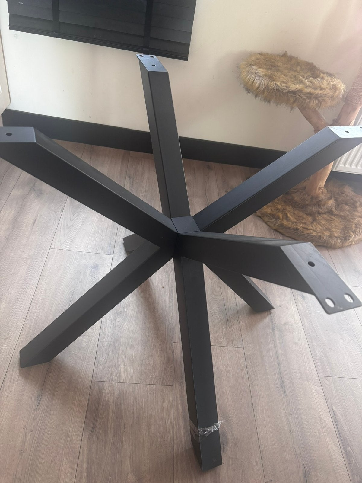 Tafelpoot zwart te koop, Ophalen, Gebruikt, Rond, 100 tot 150 cm