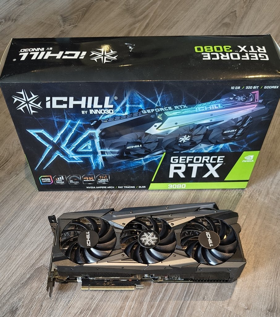 INNO3D GeForce RTX 3080 iChill X4, videokaart RTX3080, GPU, Computers en Software, Videokaarten, Gebruikt, GDDR6, PCI-Express 4