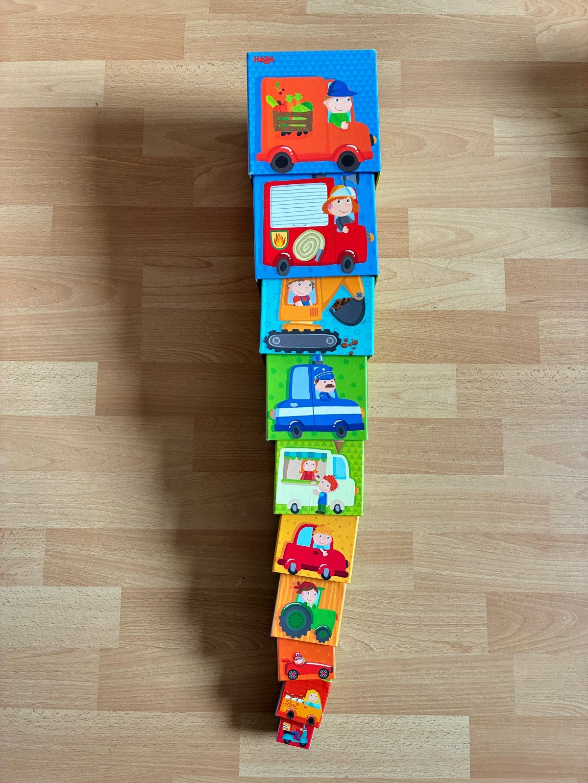 Haba Stapelblokken Voertuigen en Beroepen, Kinderen en Baby's, Ophalen of Verzenden, Zo goed als nieuw, Overige typen