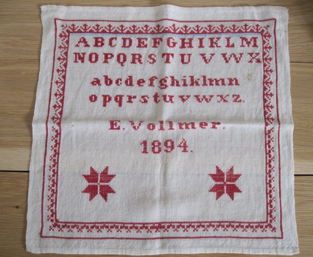 Antieke merklap - 1894, Antiek en Kunst, Ophalen of Verzenden