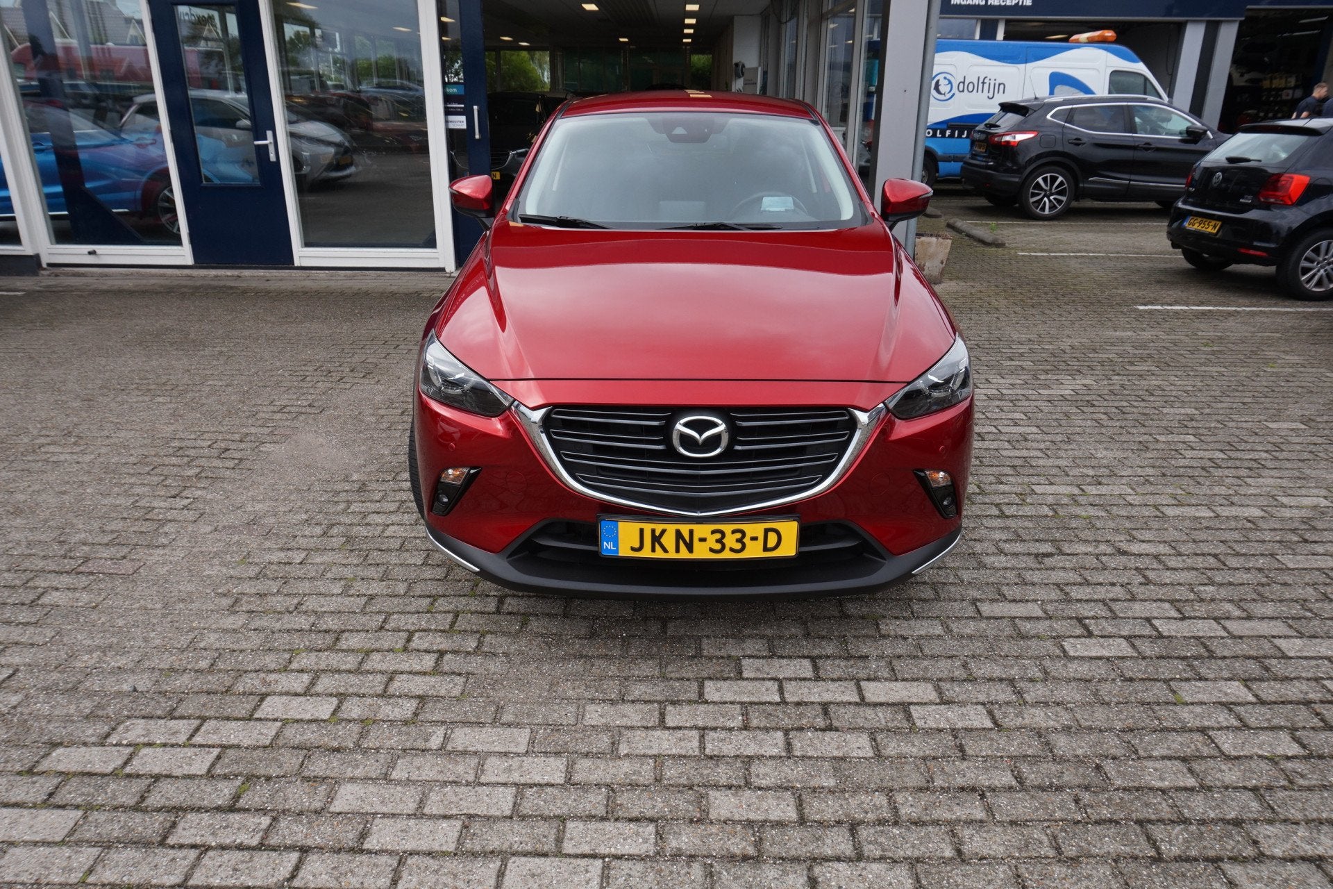 Mazda CX-3 2.0 SkyActiv-G 120 SkyLease Automaat Incl 12 bova, Auto's, Gebruikt, 4 cilinders, 1192 kg, Leder en Stof