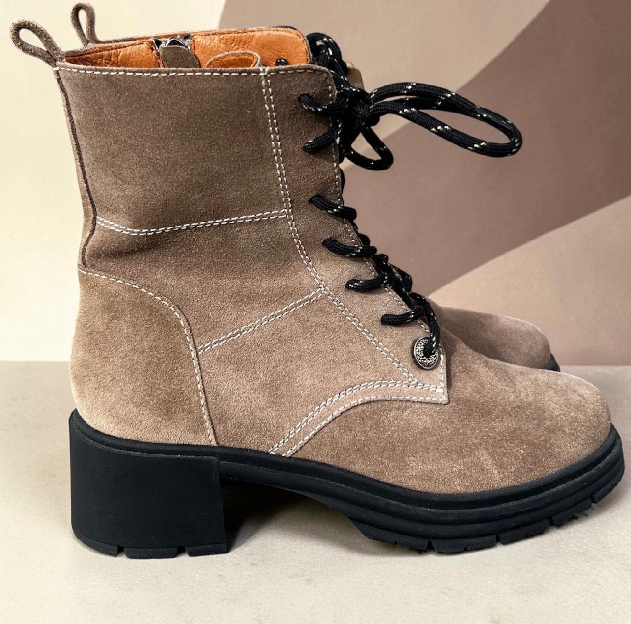 Boots leder nieuw maat 38 Piedinudi beige, Beige, Lage of Enkellaarzen, Nieuw, Ophalen of Verzenden