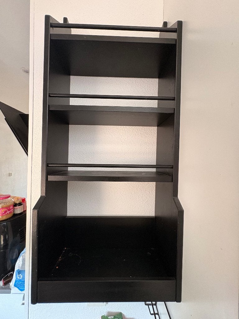 IKEA VATHOLMA wandplank / opbergrek / kruidenrek, Huis en Inrichting, Ophalen, Zo goed als nieuw, Zwart