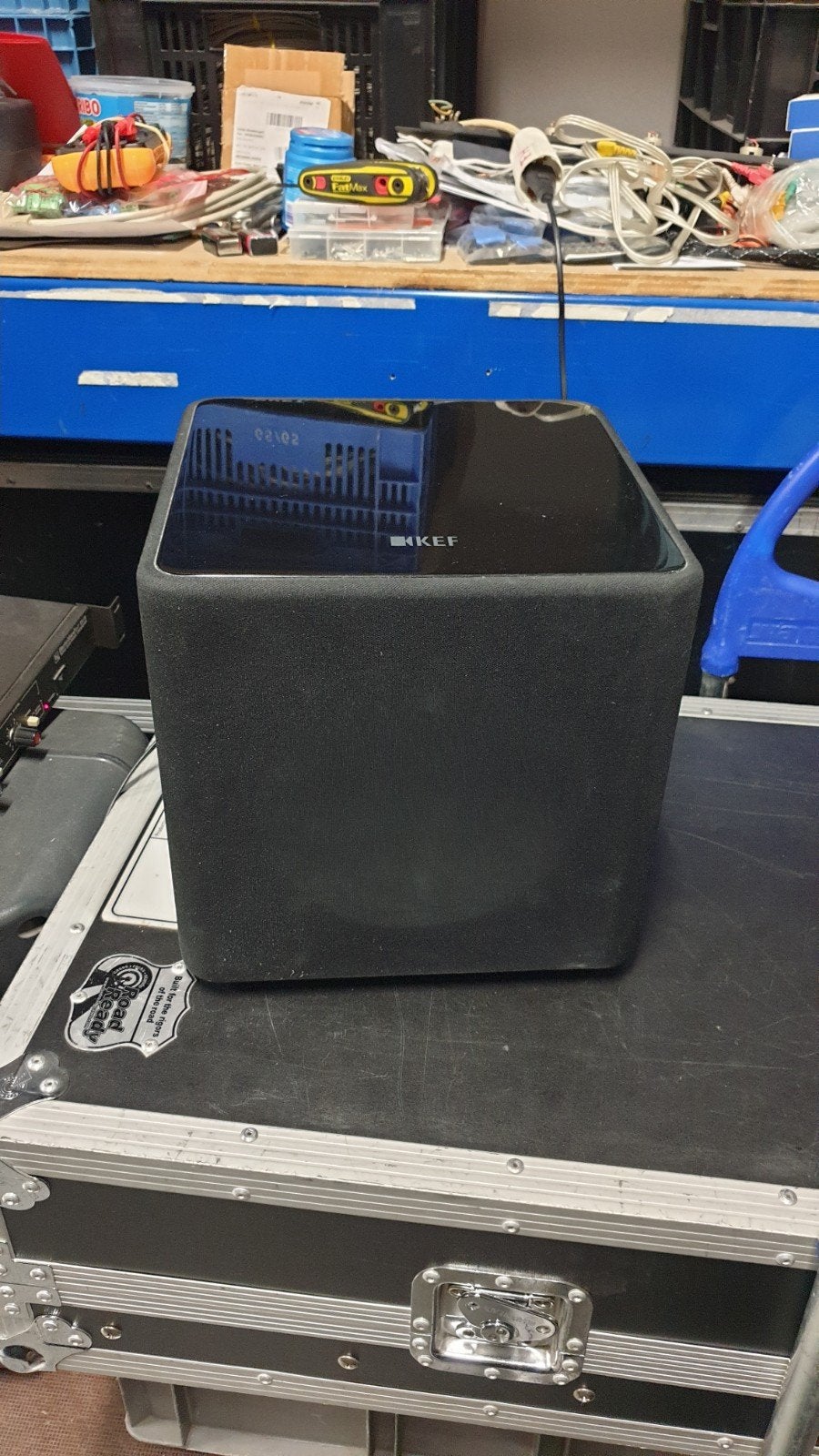 Kef kube8b subwoofer, Gebruikt, Subwoofer, Geschikt voor surround/home cinema, Ophalen
