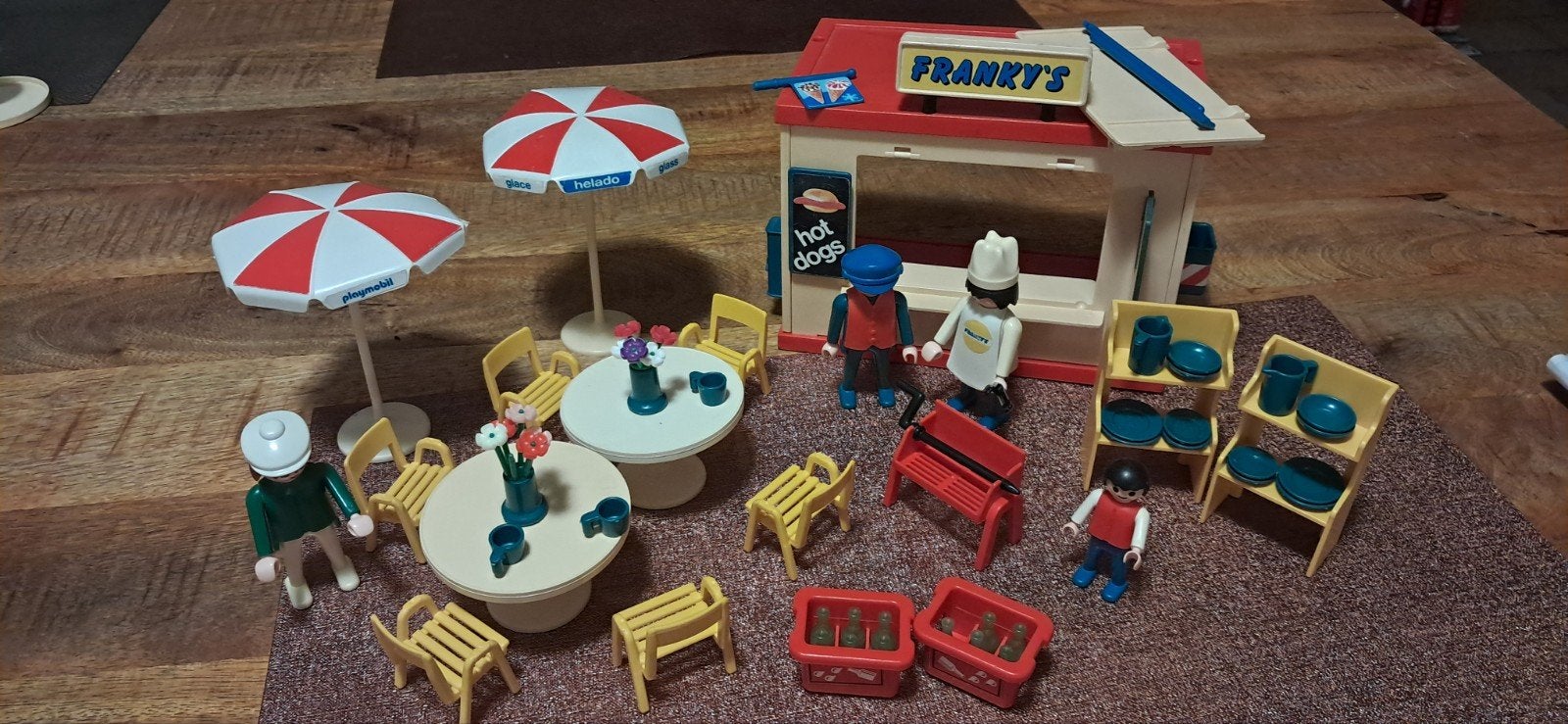 vintage playmobil 3146 Franky's hotdog  kiosk  diner, Ophalen of Verzenden, Gebruikt
